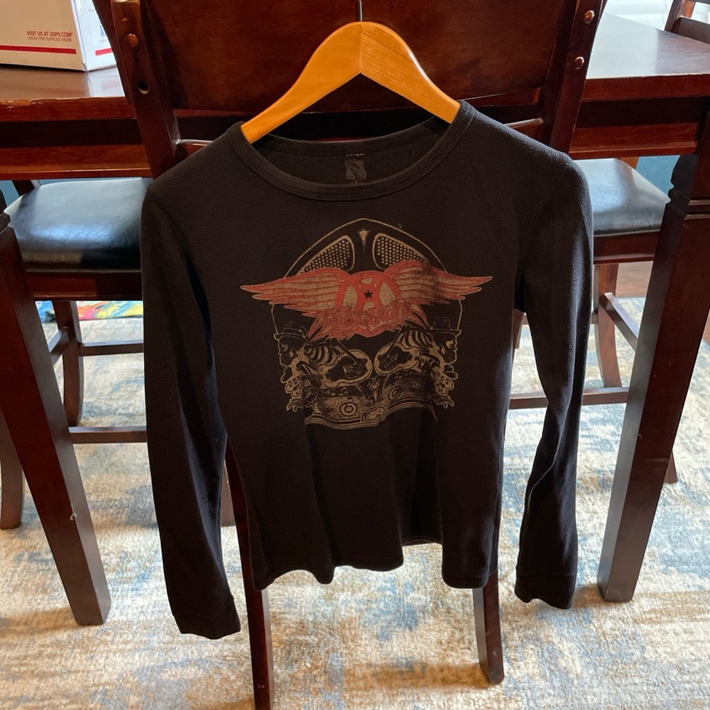 Black Long Sleeve Graphic Tee